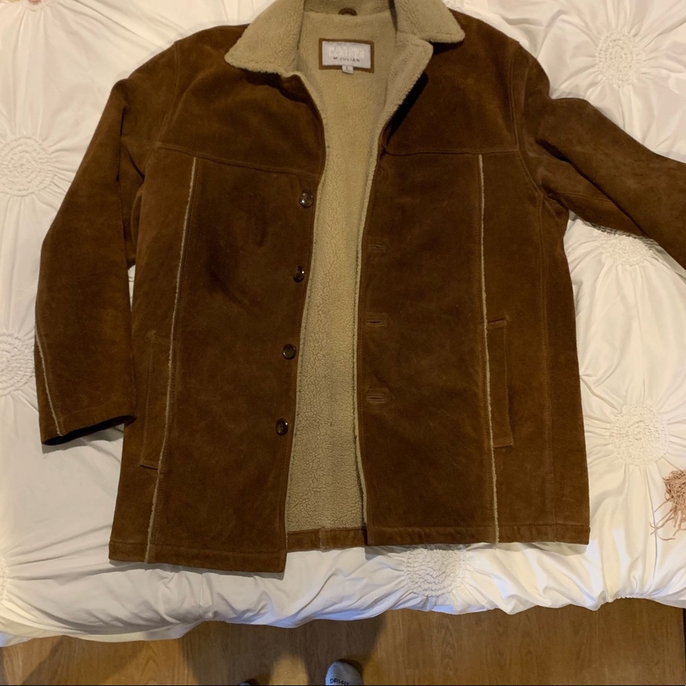 winter leather and wool jacket vintage from the 80’s
